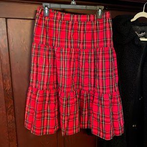 J Crew plaid skirt S